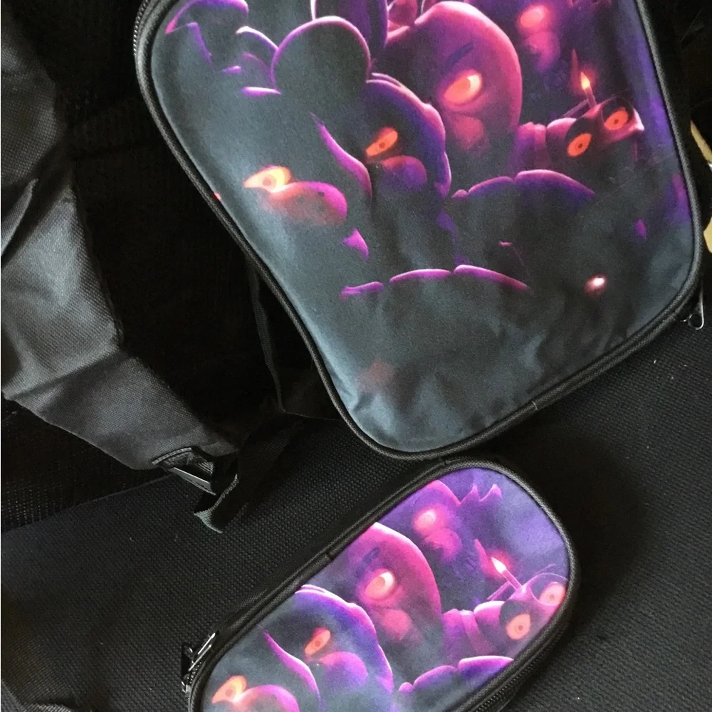 Purple Patterned Set of 3 piece backpacks